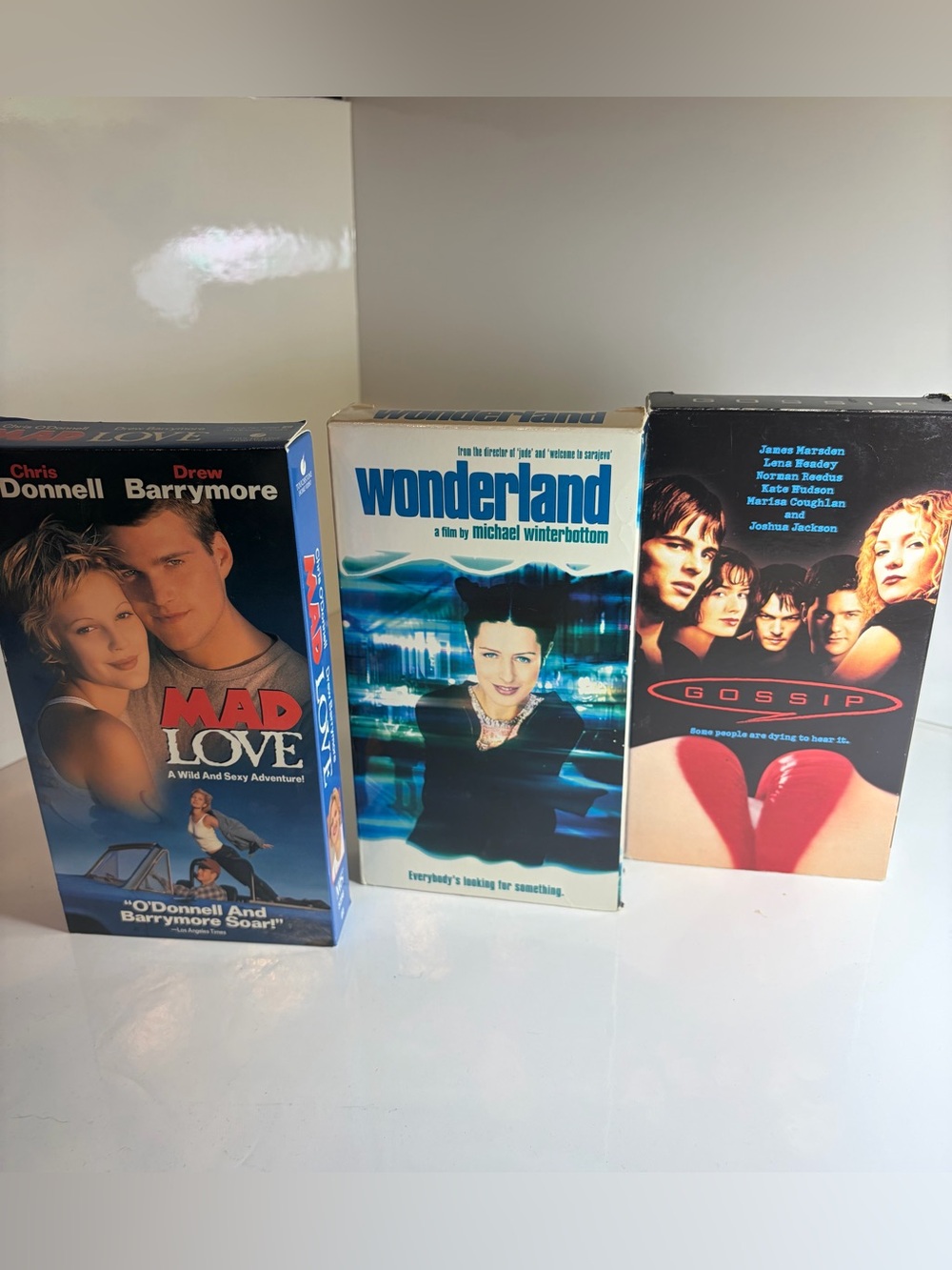 Vintage VHS Movie Lot - Mad Love, Wonderland, Gossip